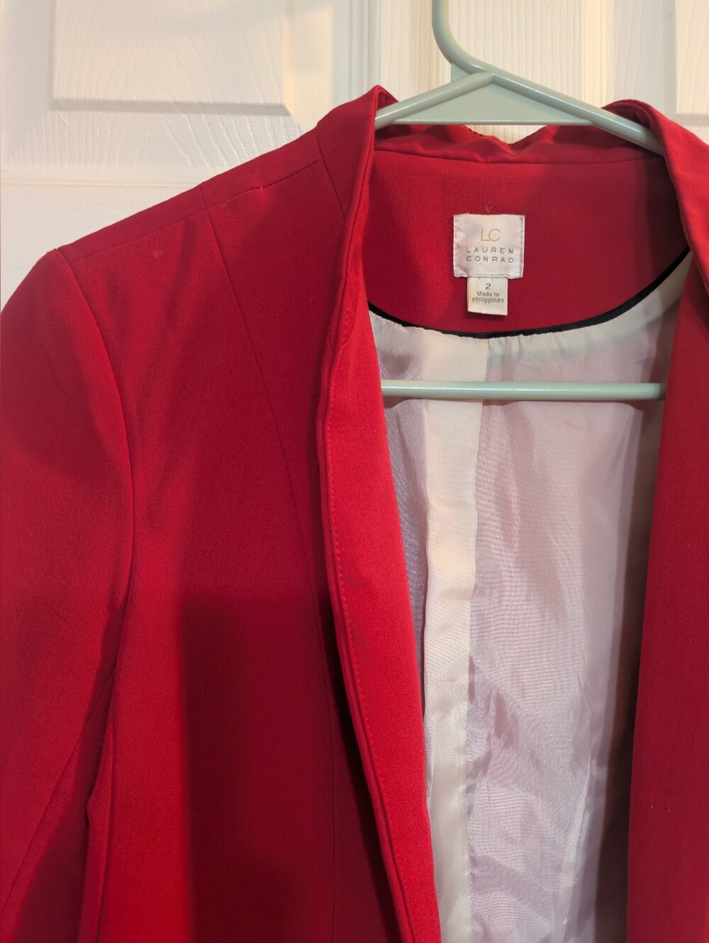 LC Lauren Conrad Bold Red Tailored Blazer